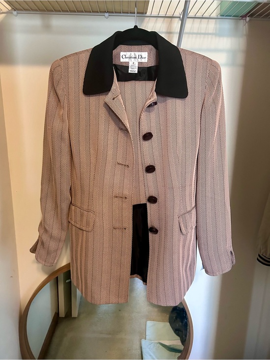 Dior Dresses & Skirts - Dior Pink and Black Skirt Set Jacket